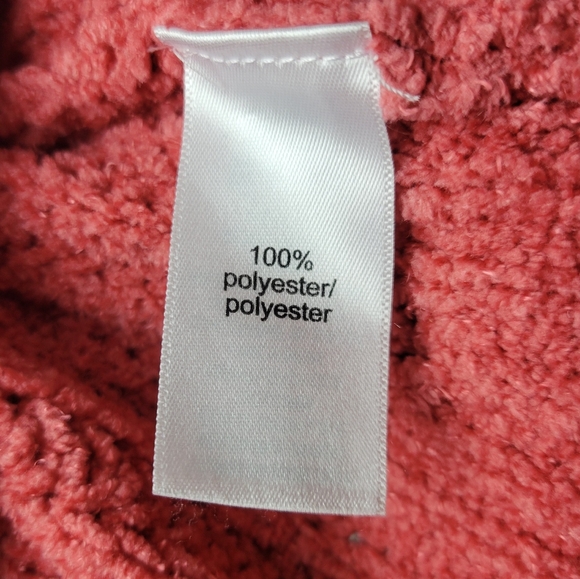 Maurices Chenille Coral Mock Neck Open Weave Sweater - Picture 10 of 12